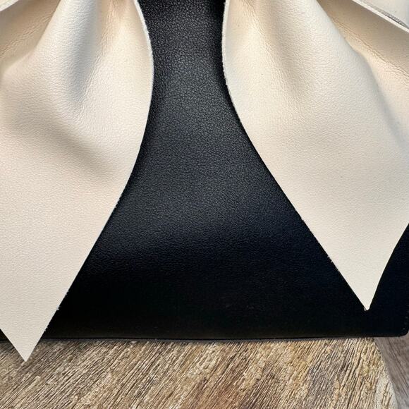 Black Handbag with Bow Evening Bag Black Tote NEW FAST SHIP - Picture 4 of 9